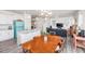 Open-concept living space features a view from the dining area, through the kitchen, to the living room at 512 Oak Holly Ln, Zebulon, NC 27597