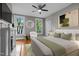 Comfortable bedroom with a fireplace, natural light from the windows and an inviting interior design at 524 S Boylan Ave, Raleigh, NC 27603