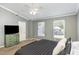 A well-lit bedroom with ample windows, offering serene neighborhood views at 5413 Botany Bay Dr, Raleigh, NC 27616