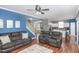 Spacious open-concept living room adjacent to the kitchen at 5413 Botany Bay Dr, Raleigh, NC 27616