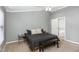 Spacious main bedroom with ceiling fan, a walk-in and ensuite bathroom at 5413 Botany Bay Dr, Raleigh, NC 27616
