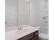 Bathroom featuring a single vanity, shower and tub combo, and neutral colors at 59 Grove Township Way, Angier, NC 27501