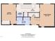 Floor plan layout featuring bedrooms, laundry, and a full bathroom at 6409 Lakeland Dr, Raleigh, NC 27612