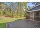 Back deck overlooking the backyard and screened porch of the home at 709 Basil Dr, Durham, NC 27713