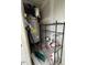 Storage closet containing a water heater and shelving at 8013 River Water Ct, Raleigh, NC 27616