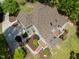 Bird's eye view of home featuring a large backyard and lush landscaping at 8480 Falkirk Ridge Ct, Wake Forest, NC 27587