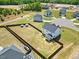 Nice home with a huge fenced yard perfect for outdoor activities and gatherings is showcased in this aerial view at 85 Sun Mdw Cir, Benson, NC 27504