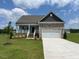 Charming single-story home featuring a stone facade, attached two-car garage, and well-manicured front lawn at 11450 International Dr, Middlesex, NC 27557