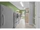 Functional laundry room with updated washer, dryer, utility sink and convenient shower at 118 Shannon Dr, Burlington, NC 27215