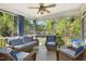 Inviting screened porch with comfortable seating and scenic outdoor views at 1503 Anterra Dr, Wake Forest, NC 27587