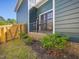 Cozy back porch with exterior door, perfect for relaxation and outdoor enjoyment at 209 Dickens Dr, Raleigh, NC 27610
