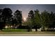 Nighttime view of neighborhood landscaping and lighting, enhanced by a large, bright moon at 240 Liberty Star Rd, Wendell, NC 27591