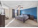 Spacious main bedroom with a trey ceiling, large window, and plush carpet at 28 Lee Woods Dr, Clayton, NC 27520