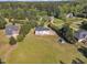 An aerial view showcases the home's lot and neighborhood setting at 2804 Brenfield Dr, Raleigh, NC 27606