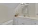 Bathroom featuring vanity with a mirror, and cabinet storage at 2804 Brenfield Dr, Raleigh, NC 27606