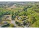 Aerial view of the neighborhood featuring lush greenery, a mix of residential homes, and a rural surrounding area at 317 William Dr, Benson, NC 27504