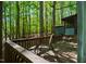 Comfortable back deck offering scenic views of the surrounding woods, great for relaxing and enjoying nature at 3719 W Cornwallis Rd, Durham, NC 27705