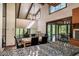Bright dining room highlighting modern lighting, vaulted ceilings, and an open design at 3719 W Cornwallis Rd, Durham, NC 27705