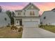 Charming two-story home with a two-car garage, well-maintained lawn, and inviting curb appeal at 4005 Sierra Pelona Dr, Raleigh, NC 27616