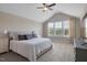 Bedroom featuring a window with multiple panels, neutral-toned walls, and a TV set, creating a cozy atmosphere at 46 Twelve Oaks Dr, Willow Springs, NC 27592