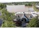 Beautiful clubhouse on the water with playground, beach and dock in a well maintained community at 512 N Waters Edge Dr, Durham, NC 27703