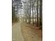 A beautiful walking path that travels though the woods with views of a lake at 512 N Waters Edge Dr, Durham, NC 27703