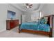 Primary bedroom with carpet, tray ceilings, and quality finishes at 629 Peach Orchard Pl, Cary, NC 27519