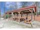 Community park shelter and picnic tables provide shaded recreation areas at 9005 River Estates Dr, Knightdale, NC 27545