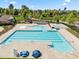 A beautiful view of the gated neighborhood pool, featuring lap lanes and recreational swimming areas at 1033 Laredo Ln, Durham, NC 27703