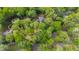 Aerial view of home nestled in a lush green landscape with mature trees at 10805 The Olde Pl, Raleigh, NC 27614