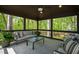 Inviting screened porch with comfortable seating and natural outdoor views, perfect for relaxation at 10805 The Olde Pl, Raleigh, NC 27614