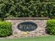 Stone sign for Shiloh Grove with manicured landscaping at 1605 Grace Point Rd, Morrisville, NC 27560