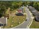 An aerial view of a neighborhood showcases the home's position in a quiet and well-maintained area at 2040 Alderman Way, Creedmoor, NC 27522