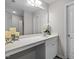 Clean bathroom featuring a spacious countertop, vanity, and decor at 2040 Alderman Way, Creedmoor, NC 27522
