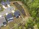 New construction homes showcase backyard green spaces in a Gathering friendly neighborhood setting at 261 Emory Bluffs Dr, Holly Springs, NC 27540