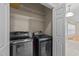 Convenient laundry closet with modern LG washer and dryer units on display at 286 Trillium Way, Clayton, NC 27527