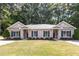Exterior of a duplex featuring matching front doors, black shutters, and a manicured front yard at 411 B Aversboro Rd, Garner, NC 27529