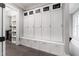 Mud room featuring personalized storage lockers with benches and drawer storage below at 4237 Rowan St, Raleigh, NC 27609