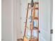 Wood bookshelf providing ample storage space and modern décor at 4513 Denfield St, Durham, NC 27704