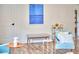Living room featuring stylish furniture, modern art, and contemporary decor at 4513 Denfield St, Durham, NC 27704