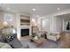 An inviting living room featuring a fireplace, plush seating, and stylish decor, creating a welcoming atmosphere at 536 Folk Song Way, Wendell, NC 27591