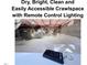 Dry, bright crawlspace with remote control lighting for easy access and maintenance at 6 Landover Ct, Durham, NC 27713