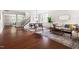 Bright living room featuring hardwood floors, modern furnishings, and ample natural light at 609 Conover Rd, Durham, NC 27703