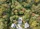 Birds eye view of home surrounded by colorful trees at 733 Holding Ridge Ct, Wake Forest, NC 27587
