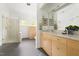 Bathroom features a glass shower, light countertops and cabinetry at 97302 Dobbs, Chapel Hill, NC 27517