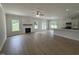 Spacious living room featuring a fireplace, wood-look flooring, and an open layout at 1008 Peedin Rd, Selma, NC 27576