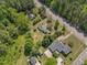 An aerial perspective showcasing the property's location, large lot, and proximity to local amenities at 1213 Walnut St, Cary, NC 27511