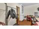 Craft room with sewing machine, storage, and built-in storage shelves at 1213 Walnut St, Cary, NC 27511