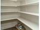 Walk-in pantry with plenty of shelving space at 125 Claymore Dr, Clayton, NC 27527