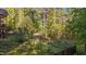 Fenced backyard providing privacy, complemented by lush greenery and mature trees for a peaceful setting at 128 Waterleaf Pl, Clayton, NC 27527
